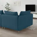 IKEA SÖDERHAMN СОДЕРХЭМН, 3-местный диван, с открытым концом/Талмира синяя 794.306.53 фото thumb №2