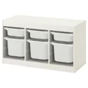 IKEA TROFAST ТРУФАСТ, комбинация д / хранения+контейнеры, белый / белый, 99x44x56 см 692.284.73 фото thumb №1