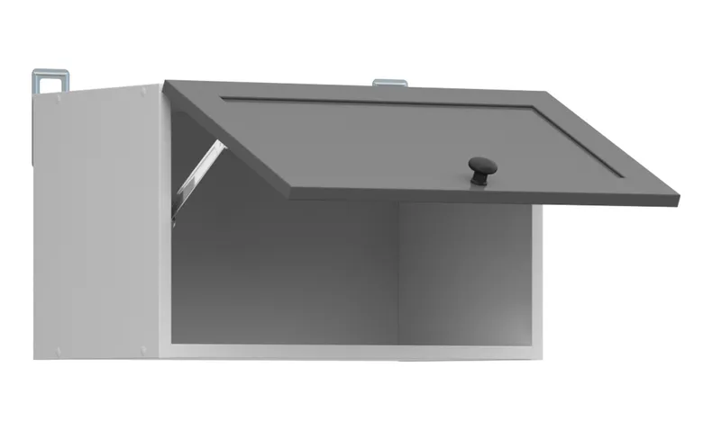 BRW Верхний кухонный шкаф Junona Line 50 см навесной графит, белый/графит GO/50/30-BI/GF фото №3