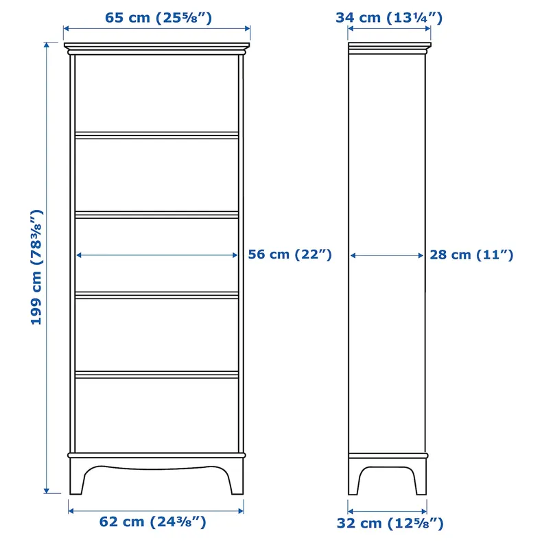 IKEA LOMMARP ЛОММАРП, книжкова шафа, темно-синьо-зелений, 65х199 см 404.154.65 фото №7