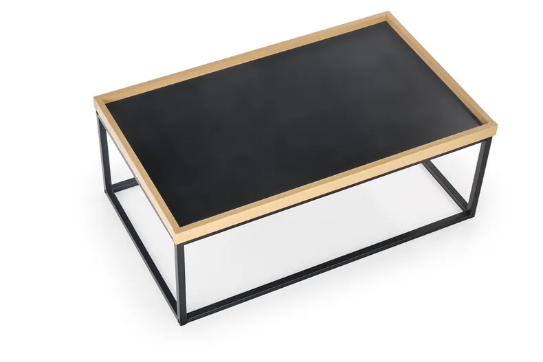 Журнальный столик деревянный HALMAR VESPA, 100x60 см, столешница: натуральная, ножки из металла: черные фото №8