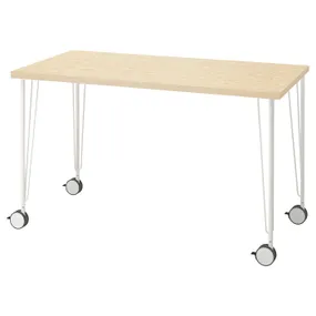 IKEA MITTCIRKEL МІТТЦІРКЕЛЬ / KRILLE КРІЛЛЕ, письмовий стіл, яскравий білий з ефектом сосни, 120x60 см 595.086.76 фото