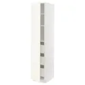 IKEA METOD МЕТОД / MAXIMERA МАКСИМЕРА, высокий шкаф с ящиками, белый / Вальстена белый, 40x60x200 см 395.074.04 фото thumb №1
