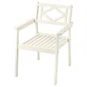 IKEA BONDHOLMEN БОНДХОЛЬМЕН, крісло з підлокітниками, вуличне, білий/бежевий 105.581.73 фото thumb №1