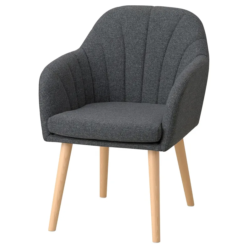 IKEA BÄSTDAL БЭСТДАЛЬ, кресло, Окрашенный в средне-серый цвет 705.064.40 фото №1
