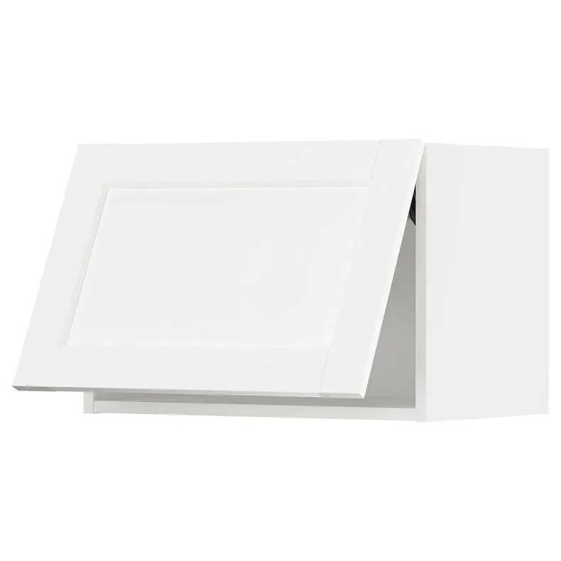 IKEA METOD МЕТОД, навесной горизонтальный шкаф, белый Энкёпинг / белая имитация дерева, 60x40 см 494.734.89 фото №1