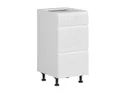 BRW Кухонный цокольный шкаф Sole 40 см с выдвижными ящиками белый глянец, альпийский белый/глянцевый белый FH_D3S_40/82_2SMB/SMB-BAL/BIP фото thumb №2