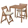 IKEA NÄMMARÖ НЕММАРЕ, стіл і 2 складані стільці, вуличний, пляма світло-коричнева/куддарна бежева 694.912.08 фото