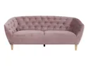 BRW тримісний диван Ria 3 стьобаний велюровий пудрово-рожевий SO-RIA-3S--VIC_18 фото thumb №2