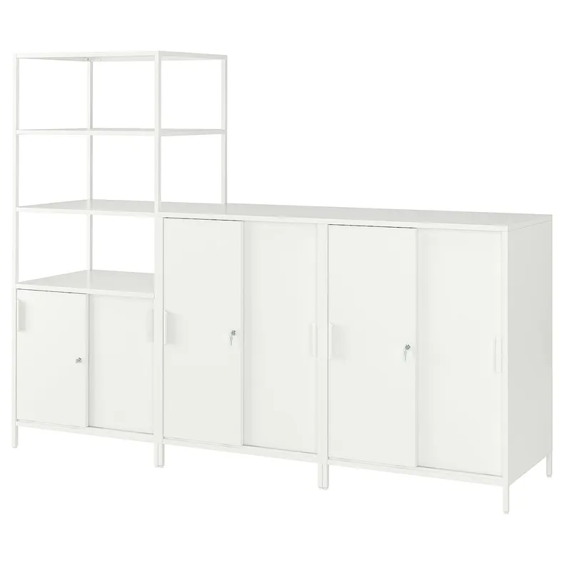 IKEA TROTTEN ТРОТТЕН, комбінація шаф, білий, 240x180 см 194.418.38 фото №1