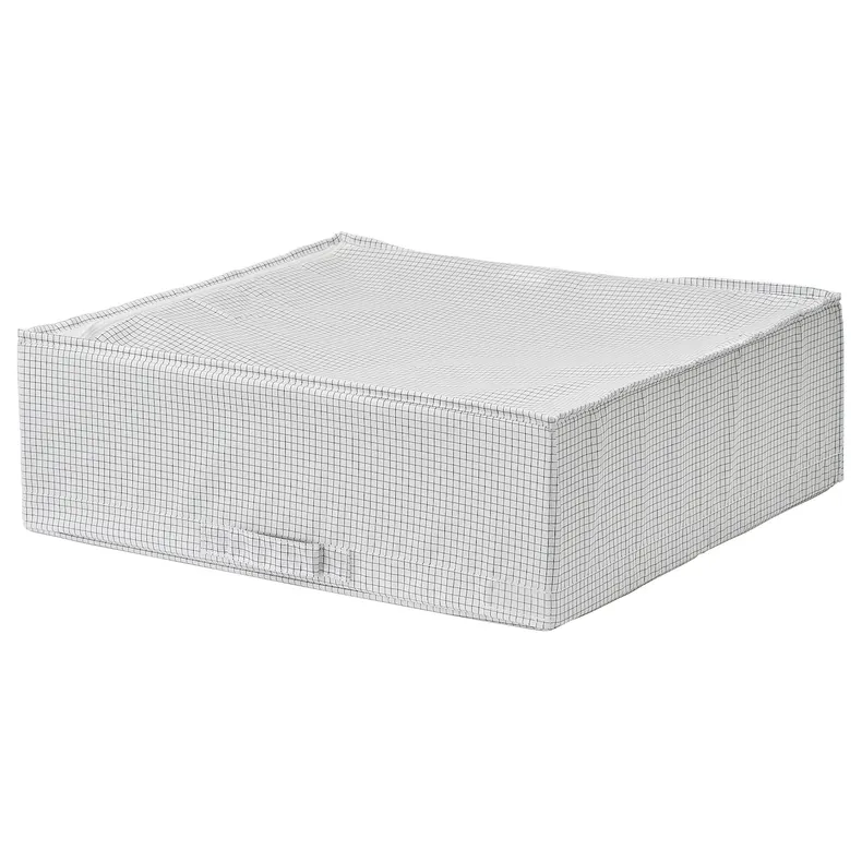 IKEA STUK СТУК, коробка для зберігання, білий/сірий, 55x51x18 см 403.095.73 фото №1