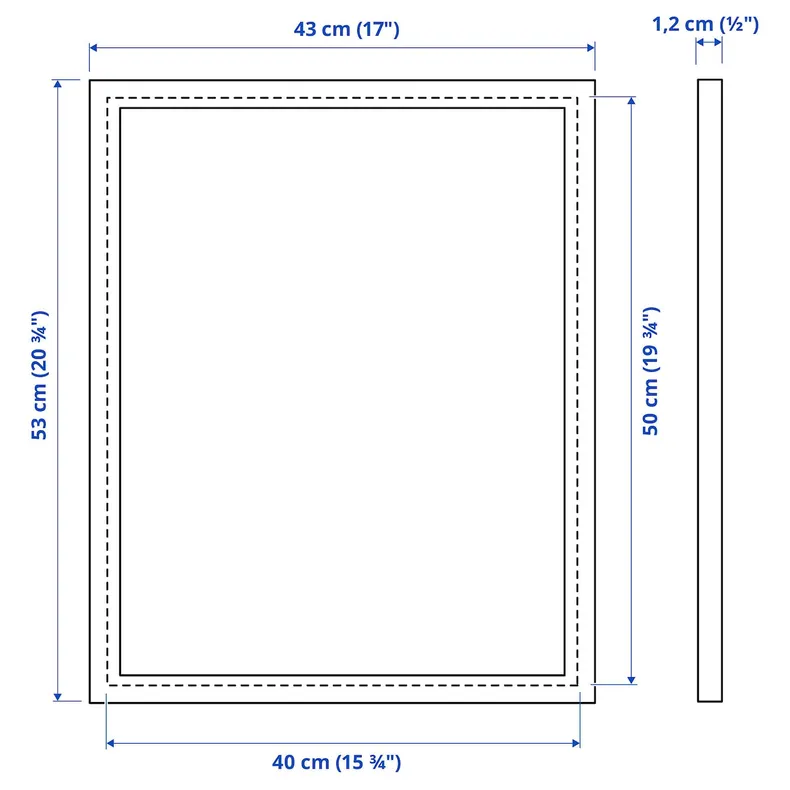 IKEA FISKBO ФИСКБУ, рама, Темный серо-голубой, 40x50 см 405.849.34 фото №5