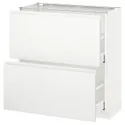 IKEA METOD МЕТОД / MAXIMERA МАКСИМЕРА, напольный шкаф с 2 ящиками, белый / Воксторп матовый белый, 80x37 см 491.128.31 фото thumb №1