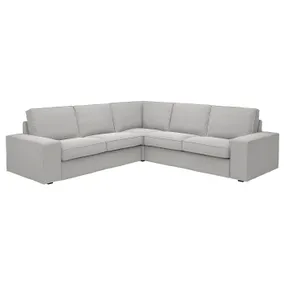 IKEA KIVIK КИВИК, 4-местный угловой диван, Талмира белая/черная 094.847.29 фото