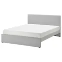 IKEA GLADSTAD ГЛАДСТАД, каркас ліжка з оббивкою, КАБУСА світло-сірий, 160x200 см 804.904.53 фото thumb №1