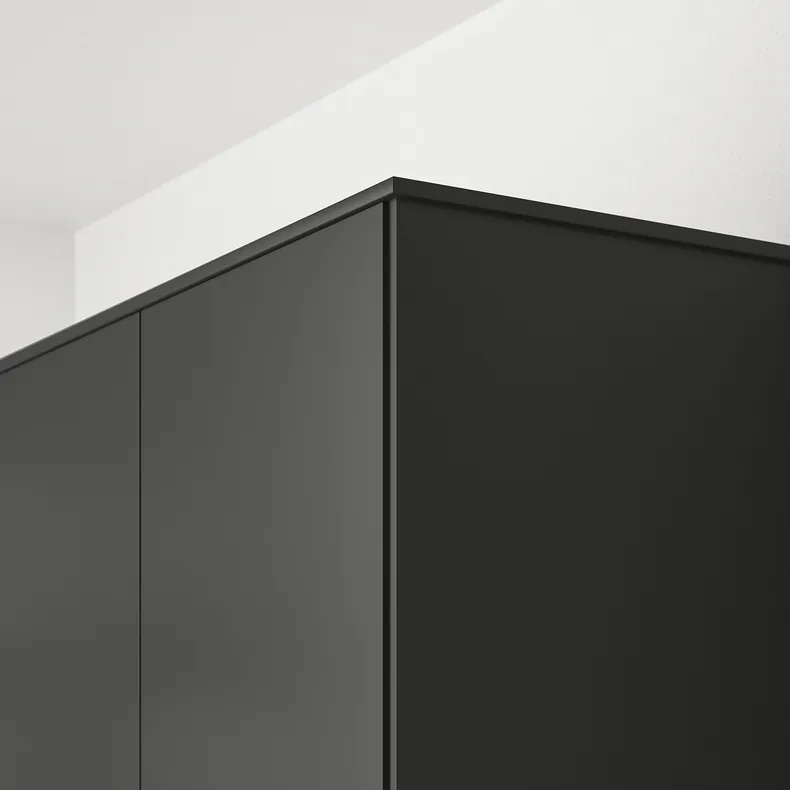 IKEA FÖRBÄTTRA ФОРБЭТТРА, карниз декоративный, Матовый антрацит, 221x1 см 005.267.43 фото №3