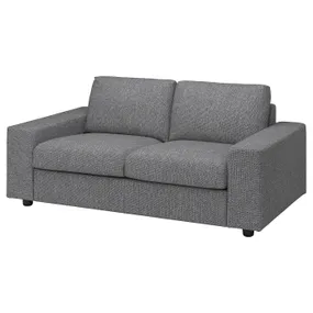IKEA VIMLE ВІМЛЕ, 2-місний диван, з широкими підлокітниками/Lejde сіро-чорний 194.328.05 фото