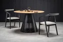 Кухонний стіл HALMAR MIYAKI 120x120 см чорний, дуб натуральний фото thumb №4