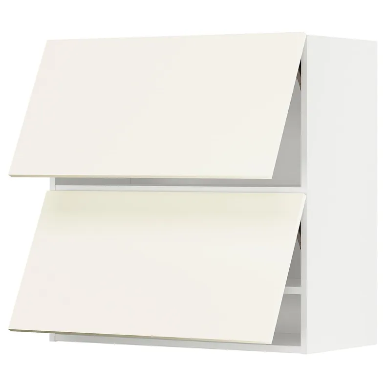 IKEA METOD МЕТОД, настінна шафа, горизонт, 2 дверцят, білий / ВАЛЛЬСТЕНА білий, 80x80 см 195.072.83 фото №1