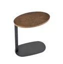Журнальный стол из дерева HALMAR DELPHI, 48x26 см, орех / каркас из металла: черный фото thumb №9