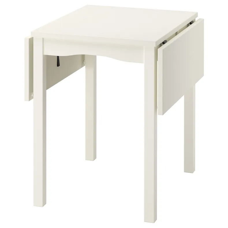 IKEA HAUGA ХАУГА, стіл відкидний, білий, 55/82/109x74 см 205.860.00 фото №1