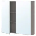 IKEA ENHET ЕНХЕТ, шафа дзеркальна із 2 дверцятами, сірий, 80x17x75 см 393.236.74 фото thumb №1