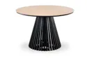 Кухонний стіл HALMAR MIYAKI 120x120 см чорний, дуб натуральний фото thumb №1