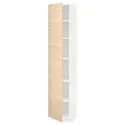 IKEA METOD МЕТОД, высокий шкаф с полками, белый / аскерсундский узор светлый ясень, 40x37x200 см 094.637.60 фото thumb №1