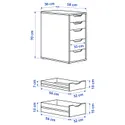 IKEA ALEX АЛЕКС, тумба с ящиками, Черно-коричневый, 36x70 см 604.735.48 фото thumb №5