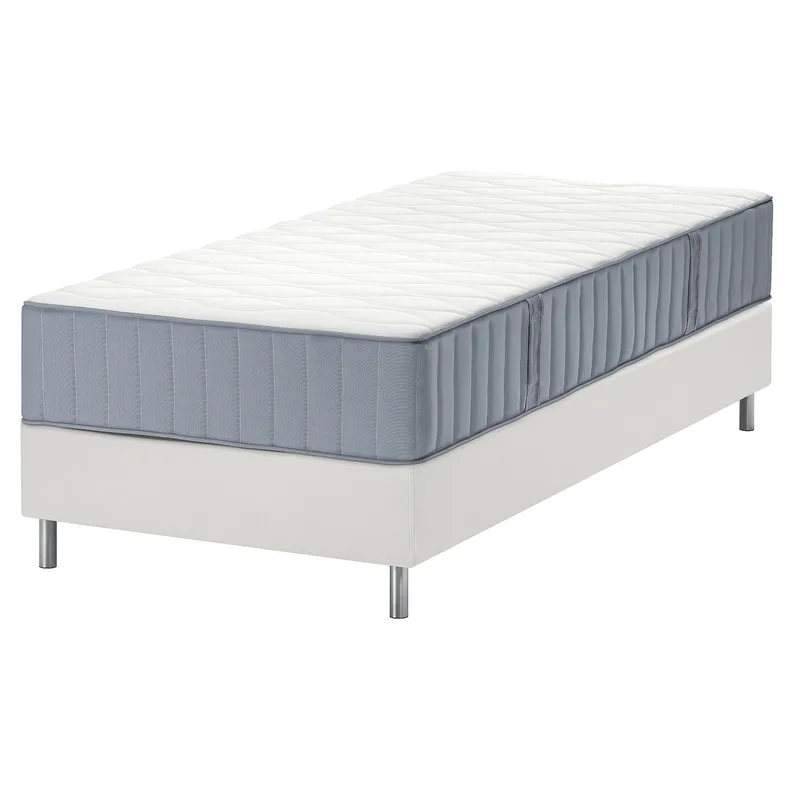 IKEA LYNGÖR ЛИНГЁР, тахта, Vågstranda medium hard / light blue white, 90x200 см 995.540.77 фото №1