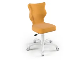 BRW Дитячий стілець для парти жовтий, розмір 4 OBR_PETIT_BIALY_ROZM.4_VELVET_35 фото