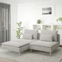 IKEA SÖDERHAMN СЕДЕРХАМН, 2-місний диван, з шезлонгом / віолончеллю бежевий / коричневий 293.057.60 фото thumb №2