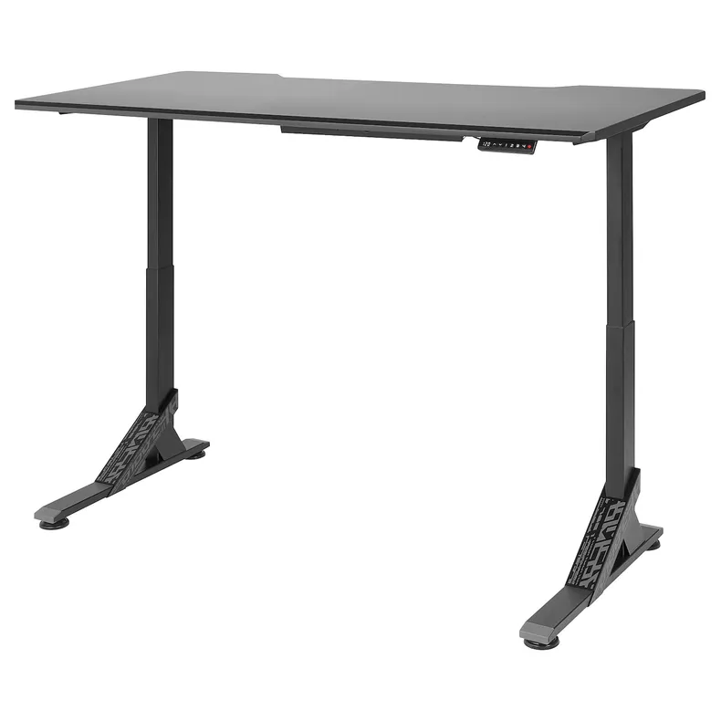 IKEA UPPSPEL УППСПЕЛ, геймерський стіл, чорний, 180x80 см 494.301.93 фото №1