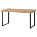IKEA TARSELE ТАРСЕЛЕ, розкладний стіл, okl дуб / чорний, 150 / 200x80 см 705.813.59 фото thumb №1