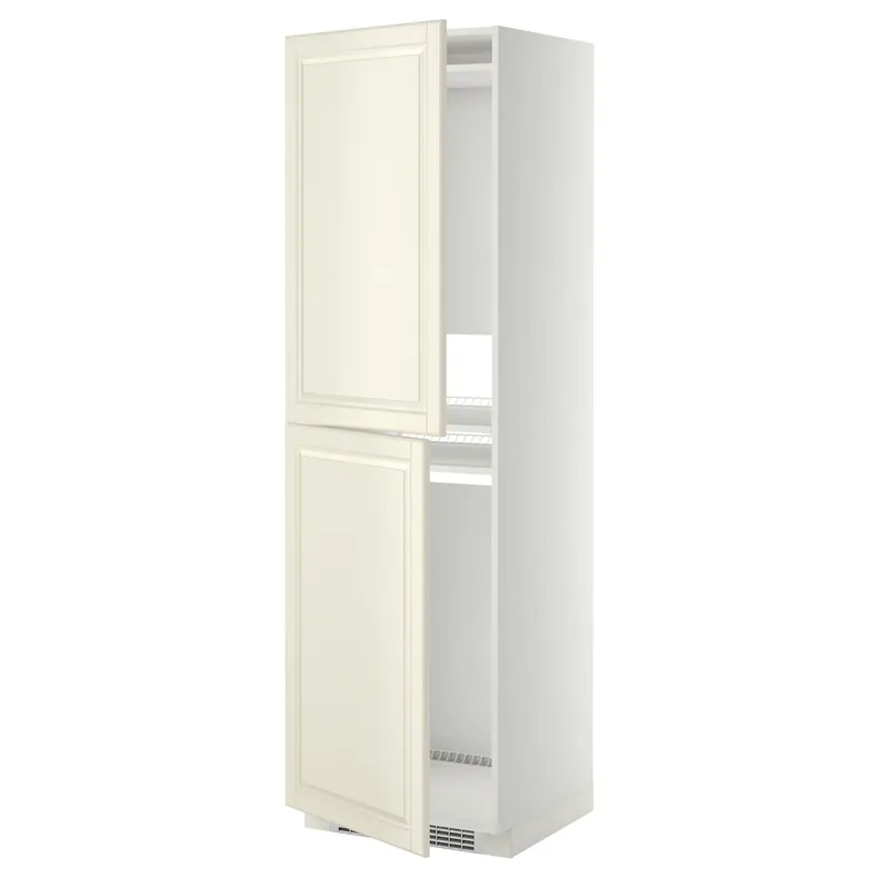 IKEA METOD МЕТОД, висока шафа для холодильнка / морозил, білий / БУДБІН кремово-білий, 60x60x200 см 699.255.36 фото №1
