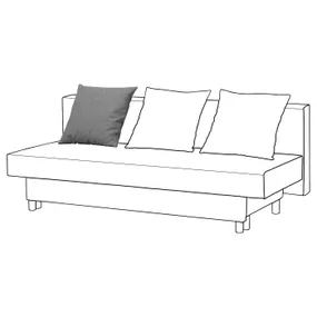 IKEA ASARUM АСАРУМ, подушка д/спин для 3-місн див-ліжка, сірий/запасна частина 104.981.03 фото