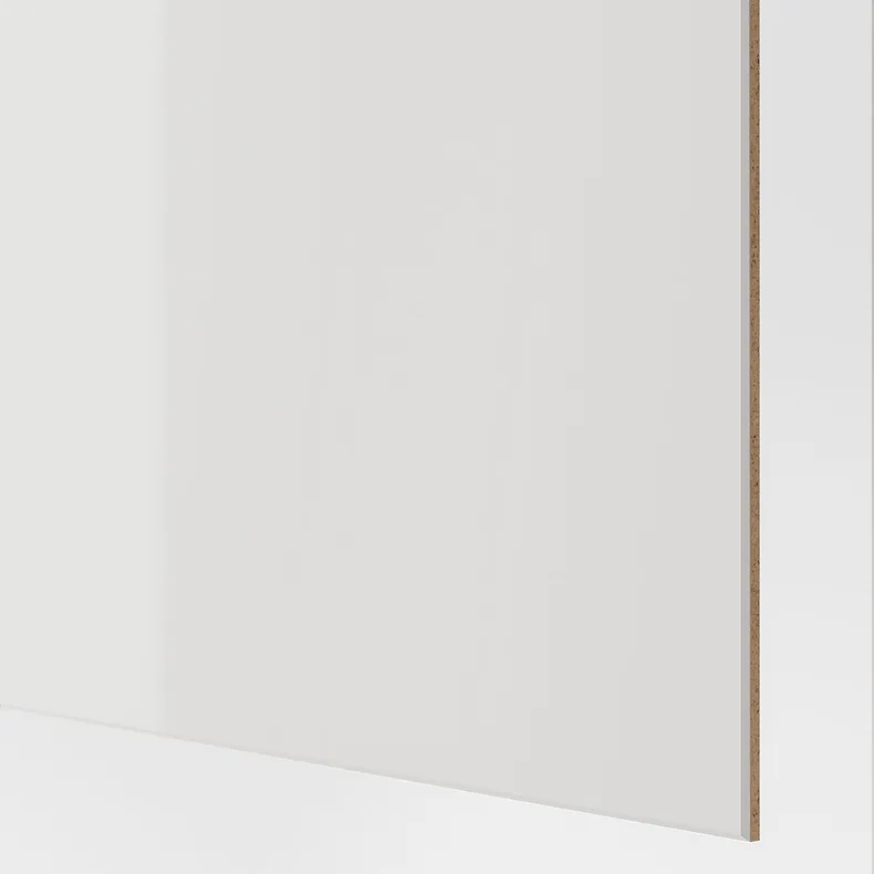 IKEA HOKKSUND ХОККСУНД, розсувні дверцята, 2 шт., глянцевий світло-сірий, 200x236 см 594.397.15 фото №3
