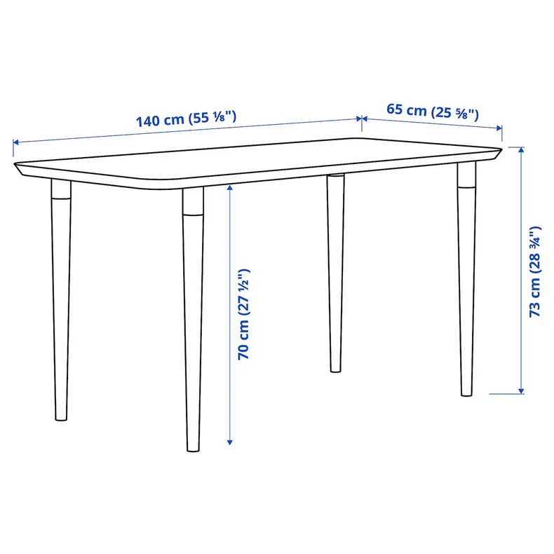 IKEA ANFALLARE АНФАЛЛАРЕ / HILVER ХІЛЬВЕР, письмовий стіл, бамбук, 140x65 см 294.177.10 фото №7