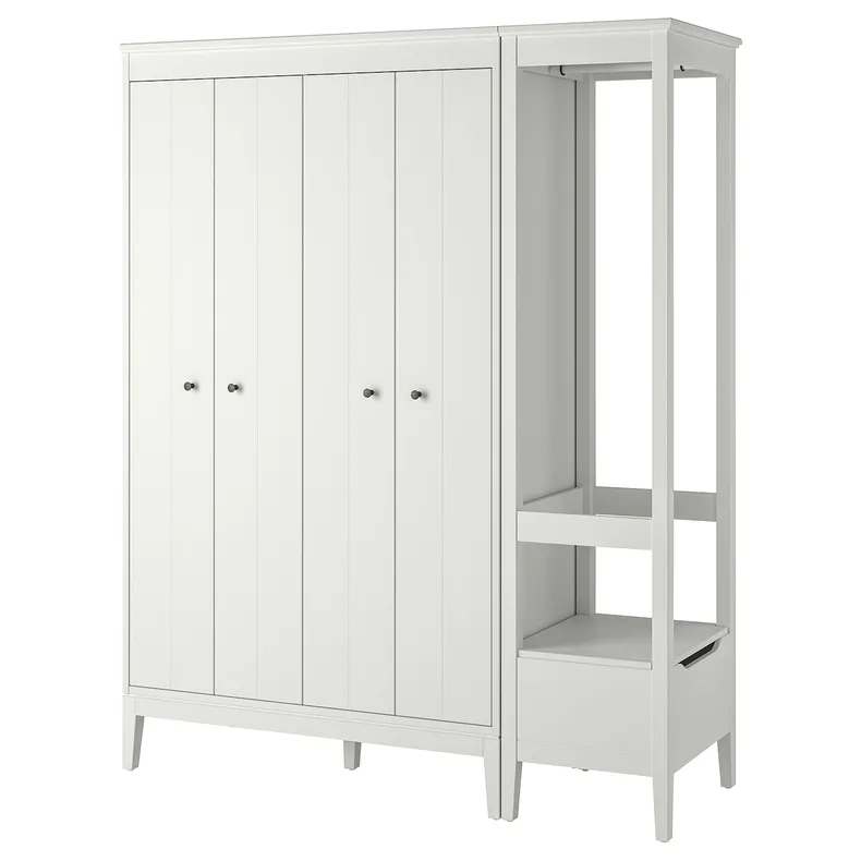 IKEA IDANÄS ІДАНЕС, гардероб, комбінація, білий, 180x59x211 см 893.882.91 фото №7