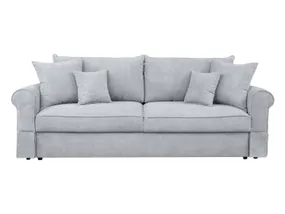 BRW Трехместный диван-кровать Zoya с ящиком для хранения велюровый серый, Онега 8 серый SO3-ZOYA-LX_3DL-G3_BA323C фото