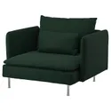 IKEA SÖDERHAMN СЕДЕРХАМН, крісло, Талміра темно-зелена 194.312.45 фото thumb №1