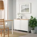 IKEA BESTÅ БЕСТО, комбинация для хранения с дверцами, белый / Смевикен / Каббарп белый, 120x42x76 см 493.877.26 фото thumb №2