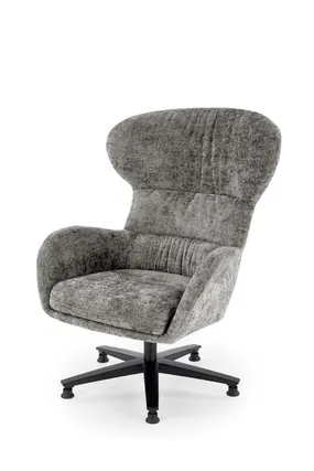 М'яке крісло обертове HALMAR FRANCO сірий фото