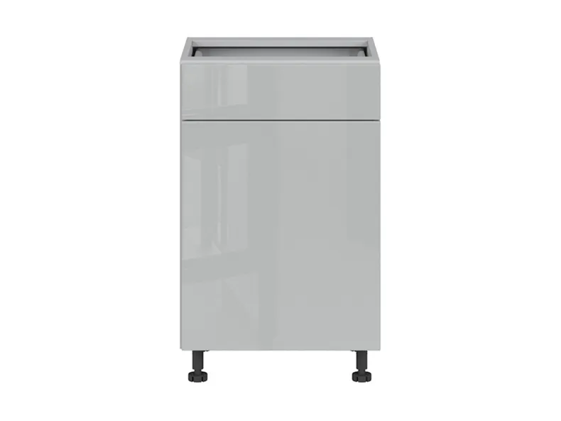 BRW Базовый шкаф Top Line для кухни 50 см правый с ящиком soft-close серый глянец, серый гранола/серый глянец TV_D1S_50/82_P/STB-SZG/SP фото №1