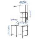 IKEA ENHET ЕНХЕТ, пральня, білий/імітація. дуб, 139x63.5x87.5 см 594.772.55 фото thumb №4