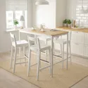 IKEA TOMMARYD ТОММАРЮД, стіл, дубовий шпон, тонований білим / білим, 130x70x105 см 693.874.95 фото thumb №2