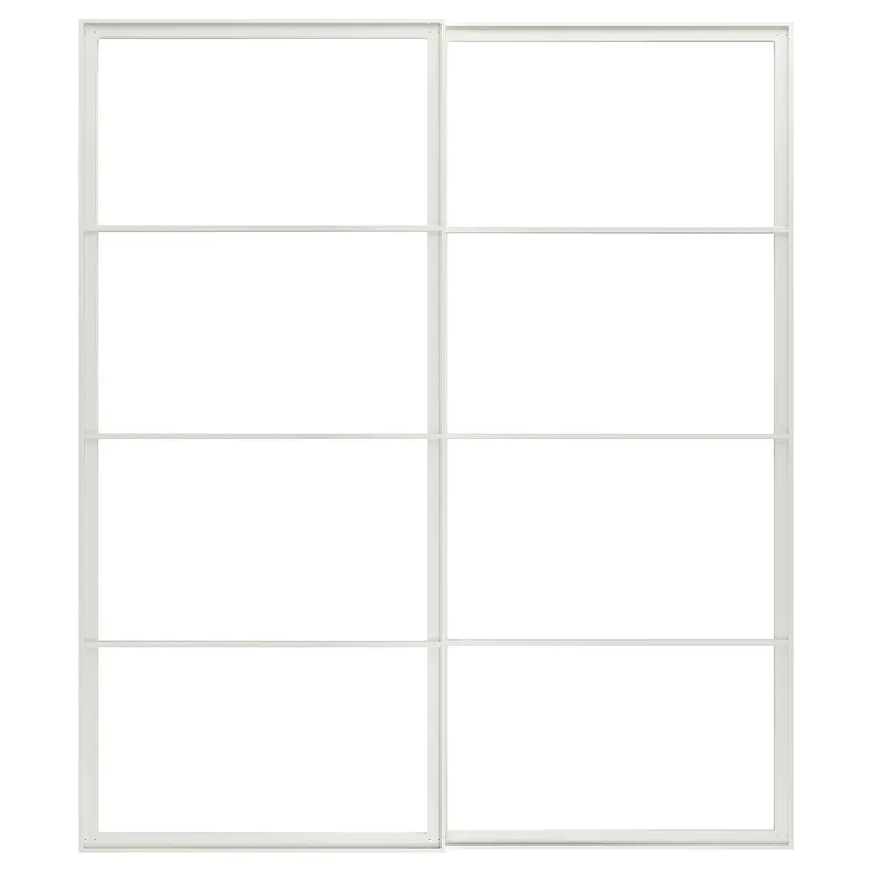 IKEA PAX ПАКС, пара рам для розс дверцят із рейкою, білий, 200x236 см 804.581.94 фото №1