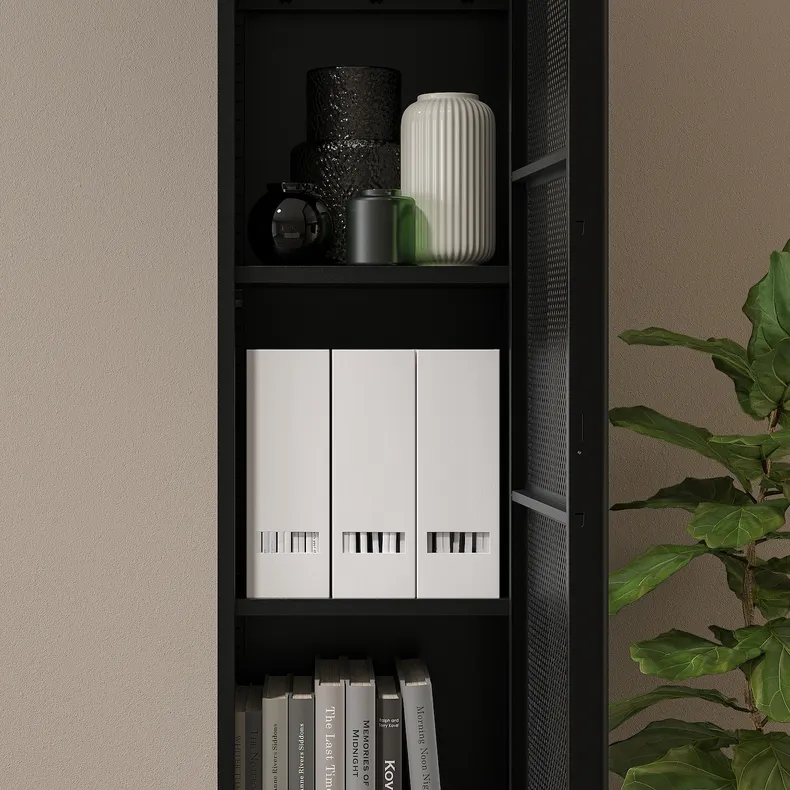 IKEA IVAR ИВАР, шкаф с дверью, чёрная сетка, 40x160 см 205.312.39 фото №5