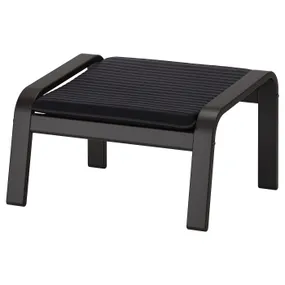IKEA POÄNG ПОЕНГ, підставка для ніг, чорно-коричневий / КНІСА чорний 992.446.69 фото