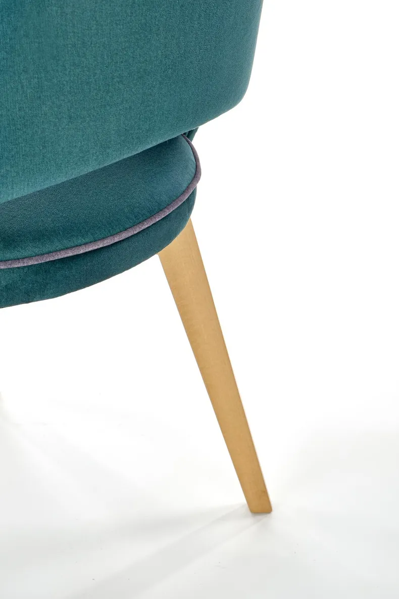 Кухонный стул бархатный HALMAR MARINO Velvet, темно-зеленый MONOLITH 37 / дуб медовый фото №6
